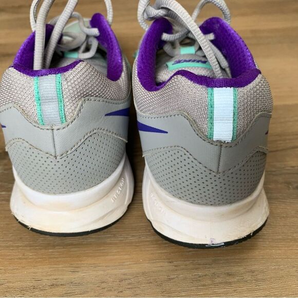 Nike Air Relentless sz 7 grey purple turquoise Imperfect EUC - Picture 4 of 9